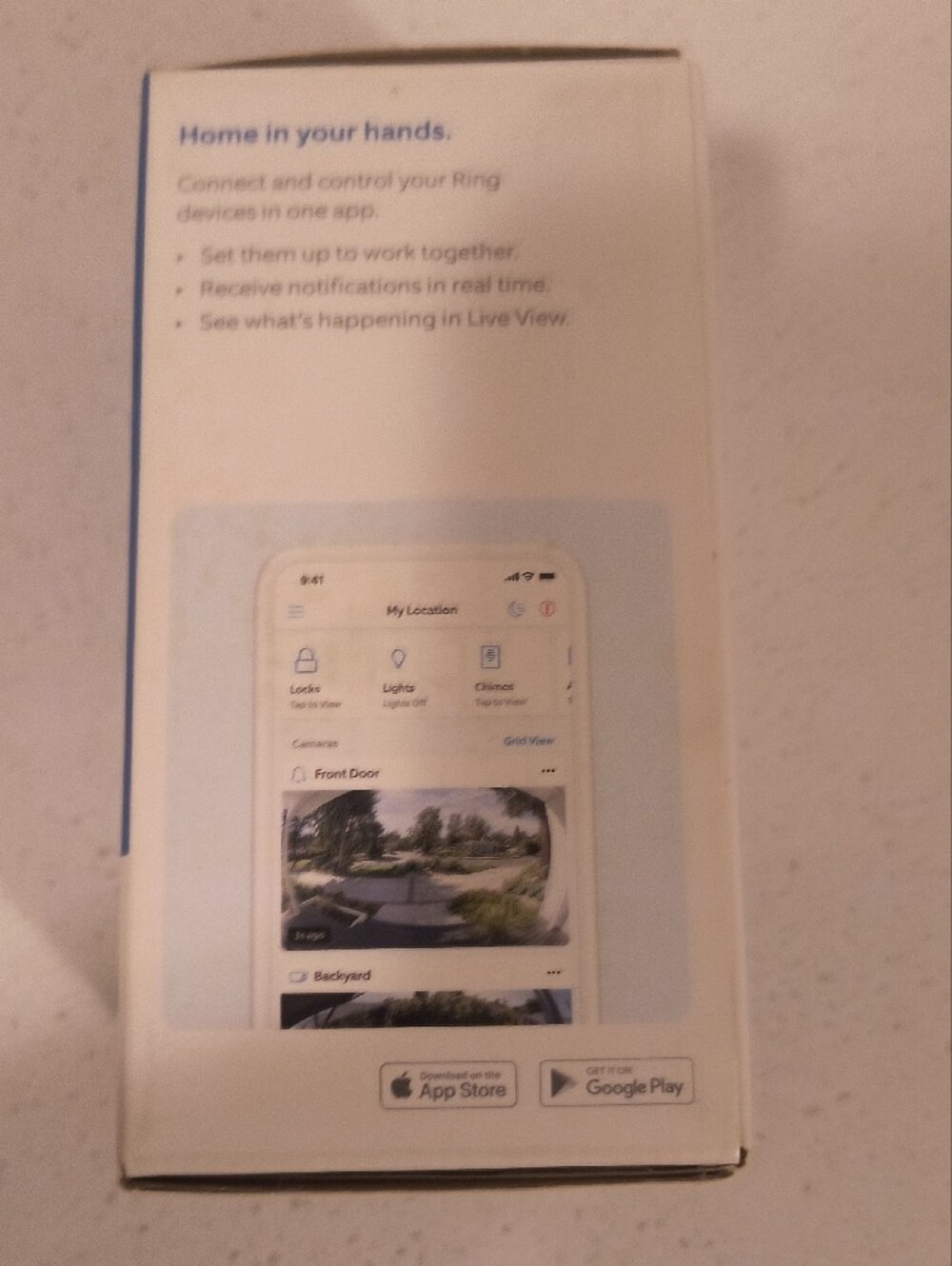 Ring Video Doorbell in Silver with Blue Accent Compatible With Alexa, NEW IN BOX - Picture 3 of 7